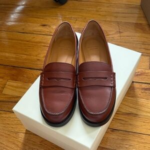 Sezane Brown Leather Loafers